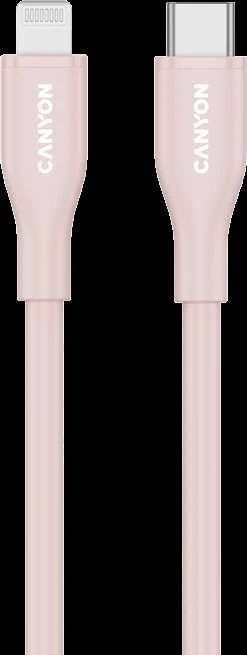 CANYON kabelis CLNM60 C-L 60W MFI 1m Silicon Rožinė