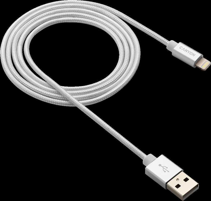 CANYON kabelis MFI-3 Lightning 12W 1m Baltas