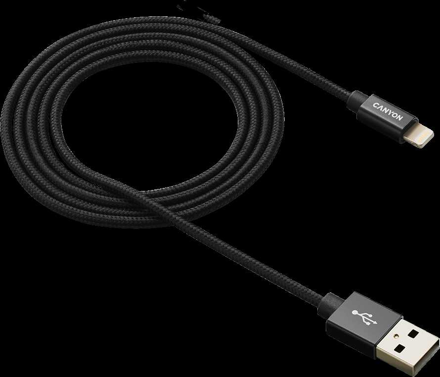 CANYON kabelis MFI-3 Lightning 12W 1m Juodas
