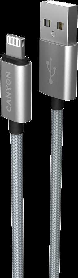 Apple CANYON kabelis MFI-3 Lightning 12W 1m Pilkas