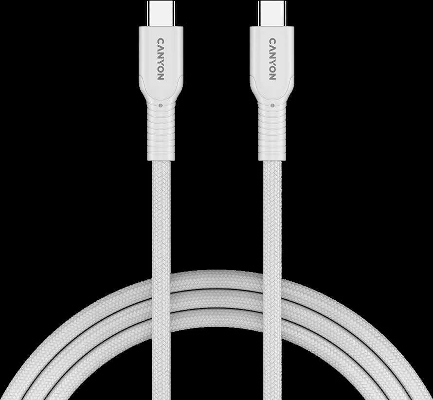 CANYON kabelis OnWire 60CL C-C 60W COLOR pintas 1m Baltas