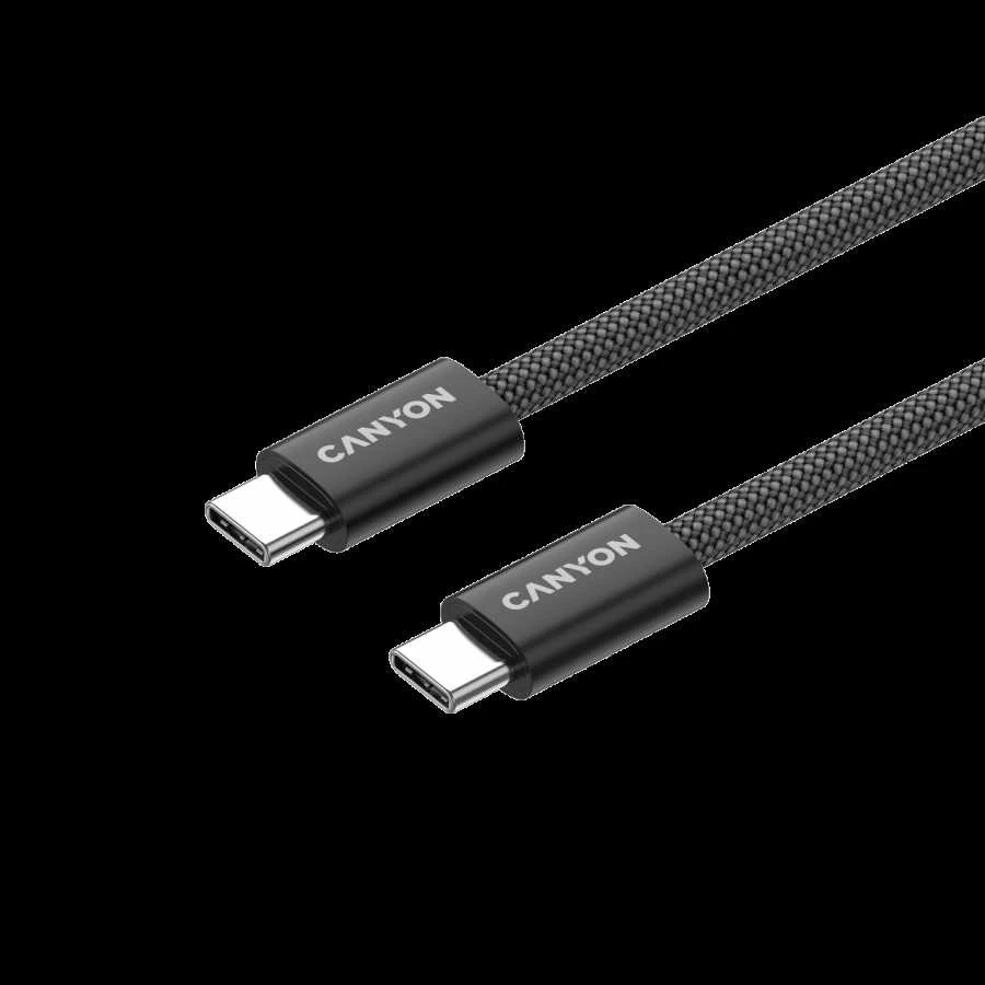 CANYON kabelis OnWire 60MG C-C 60W magnetinis pintas 1m Juodas