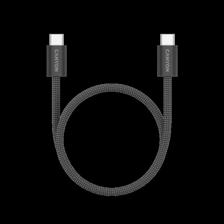 CANYON kabelis OnWire 60MG C-C 60W magnetinis pintas 1m Juodas