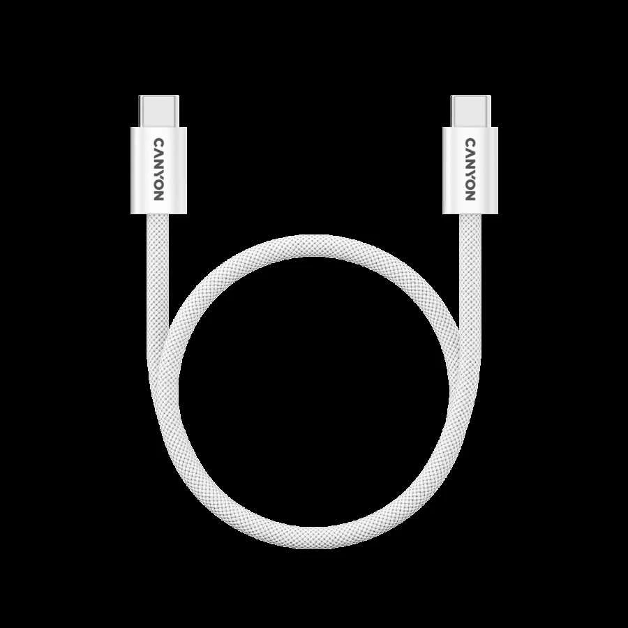 CANYON kabelis OnWire 60MG C-C 60W magnetinis pintas 1m Baltas