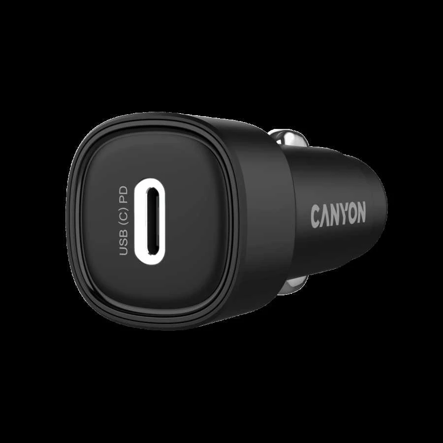 CANYON automobilio įkroviklis OnDrive 30 PD 30W USB-C Juodas