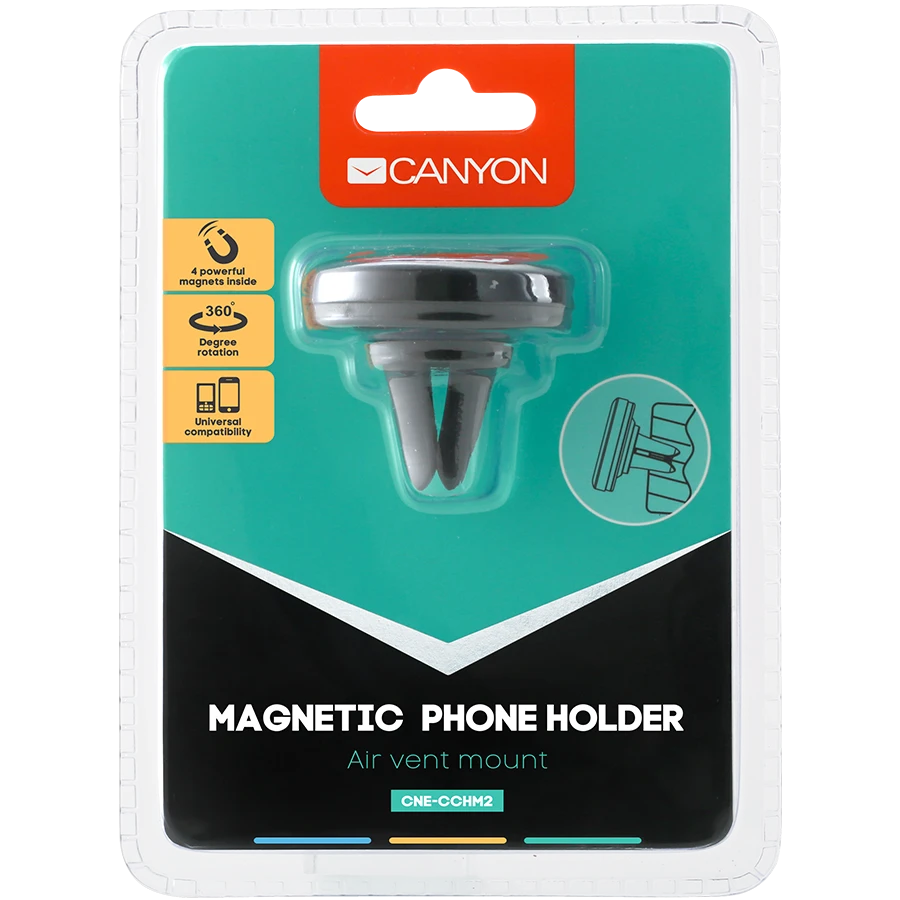 CANYON automobilinis laikiklis CH-2 Vent Magnetic Juodas