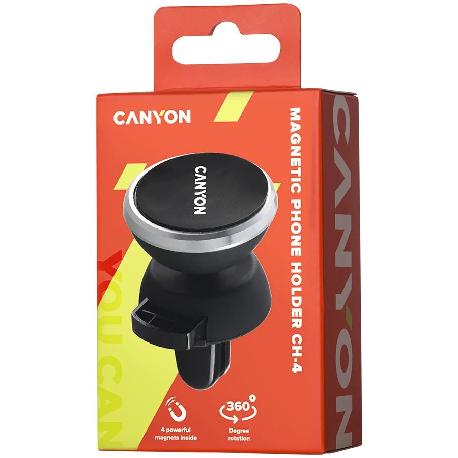 CANYON automobilio laikiklis CH-4 Vent Magnetic Juodas