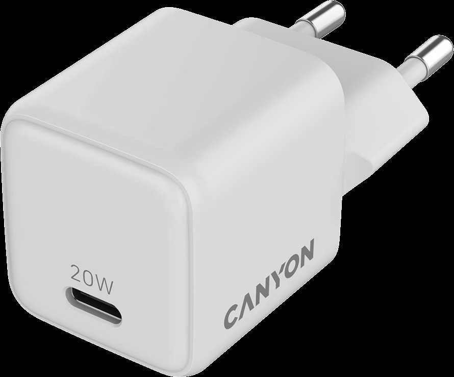 CANYON pakrovėjas CU20C GaN 20W 1xPD EU Baltas