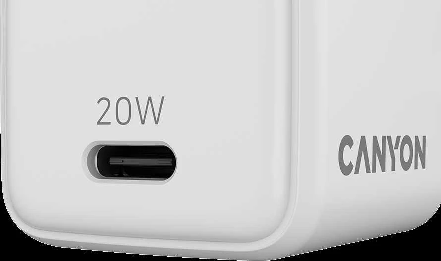 CANYON pakrovėjas CU20C GaN 20W 1xPD EU Baltas