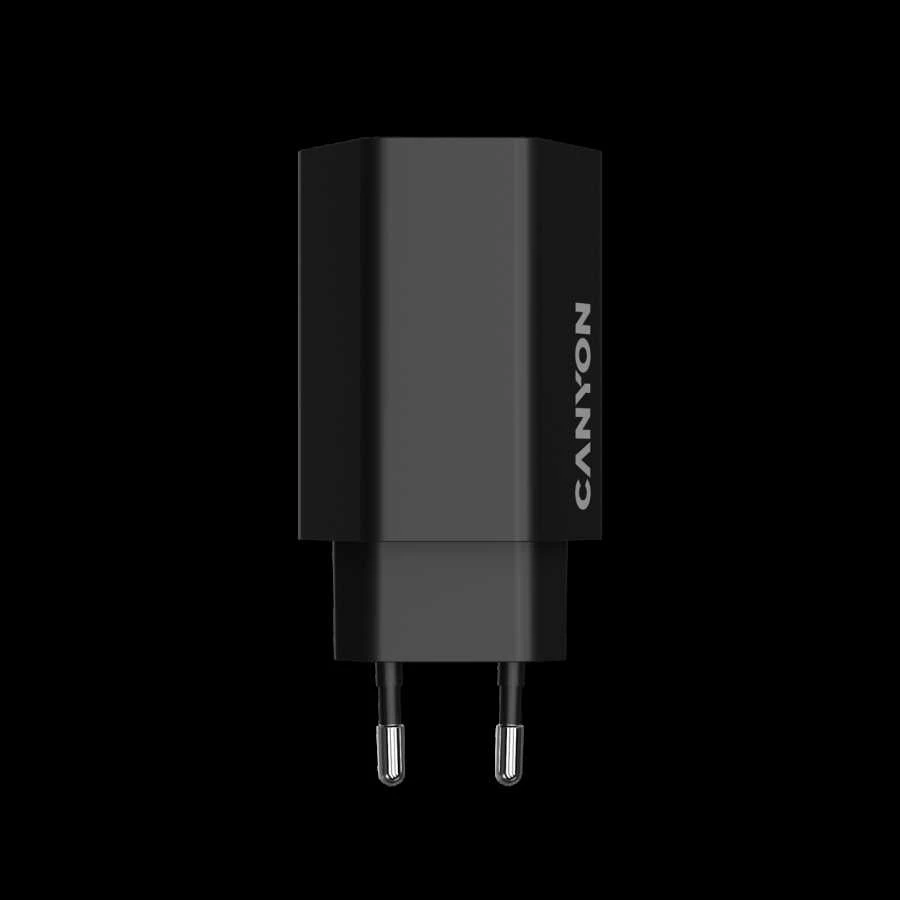 CANYON įkroviklis HEXAGON 65 GaN 65W 2xPD 1xQC EU Juodas