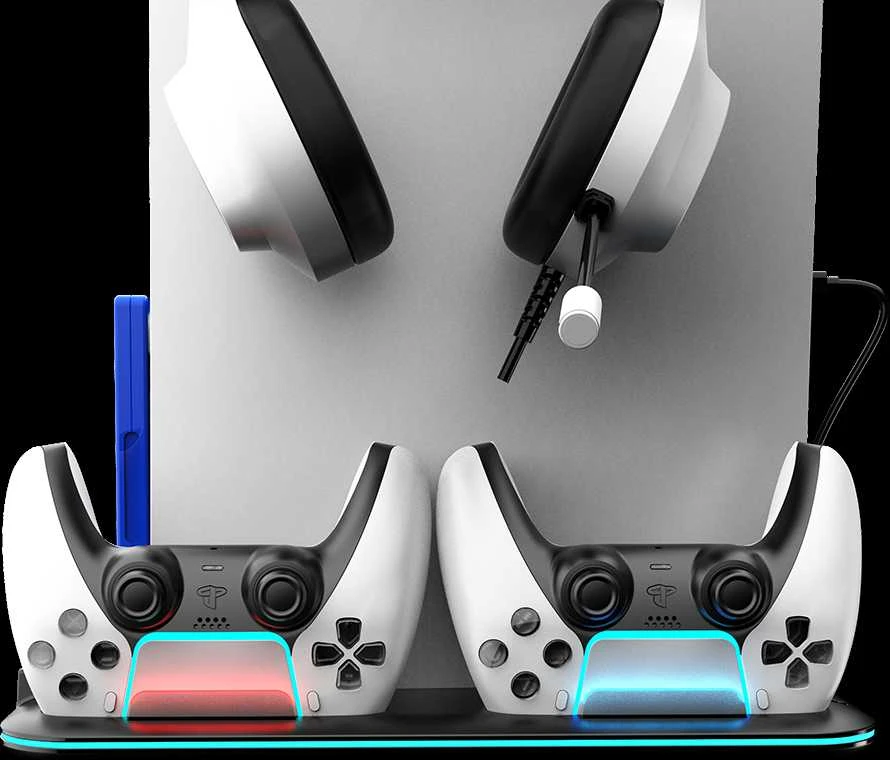 CANYON aušinimo stovas CS-51 RGB PS5 Slim/DE Charge Juodas