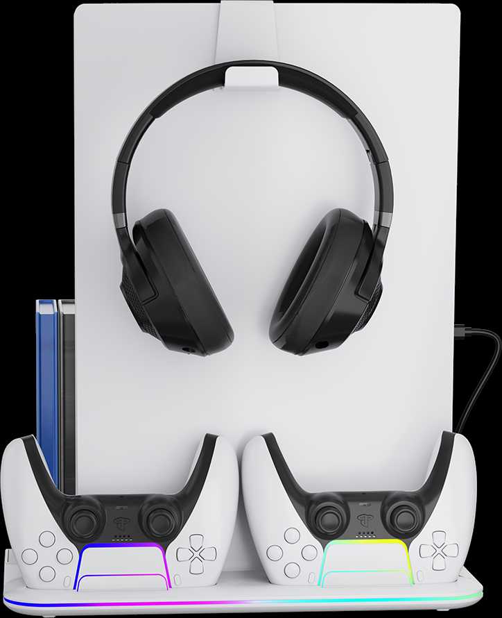 CANYON aušinimo stovas CS-51 RGB PS5 Slim/DE Charge Baltas