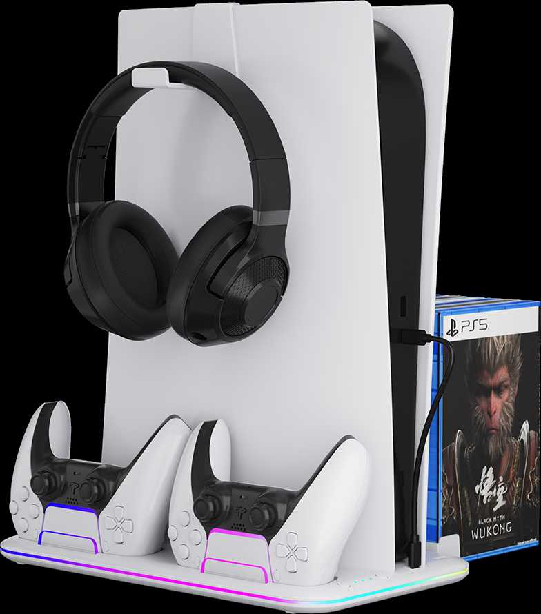 CANYON aušinimo stovas CS-51 RGB PS5 Slim/DE Charge Baltas