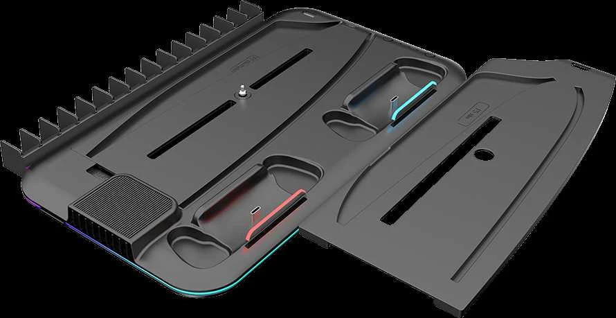 CANYON aušinimo stovas CS-51 RGB PS5 Slim/DE Charge Juodas