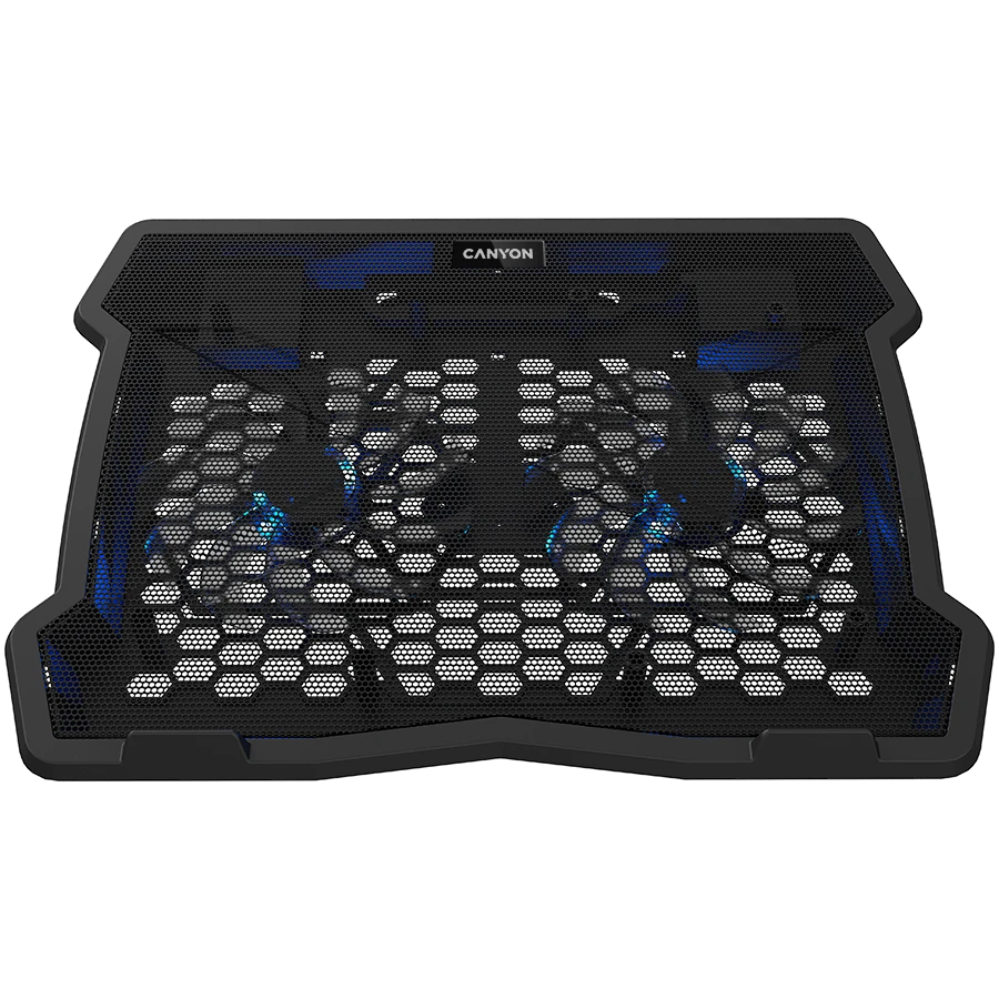 Aušinimo stovas nešiojamam kompiuteriui Canyon CNE-HNS03, iki 15,6", tylūs 2x12cm ventiliatoriai, USB šakotuvas