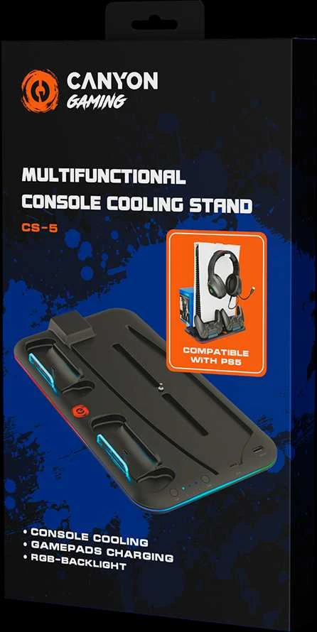 CANYON šaldymo stovas CS-5 RGB PS5 Charge Juodas