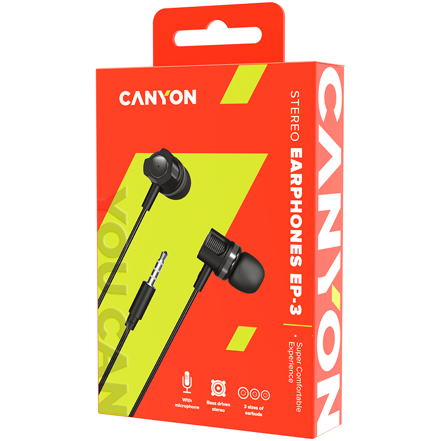 Ausinės Canyon EP-3, Pilkos/Juodos spalvos