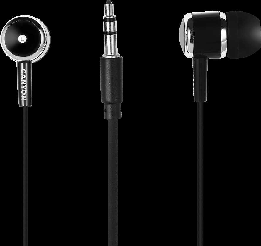 CANYON ausinės EPM-01 Mic 1.2m Juodas