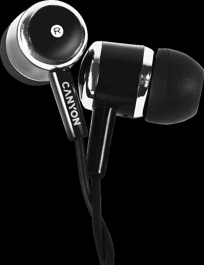 CANYON ausinės EPM-01 Mic 1.2m Juodas