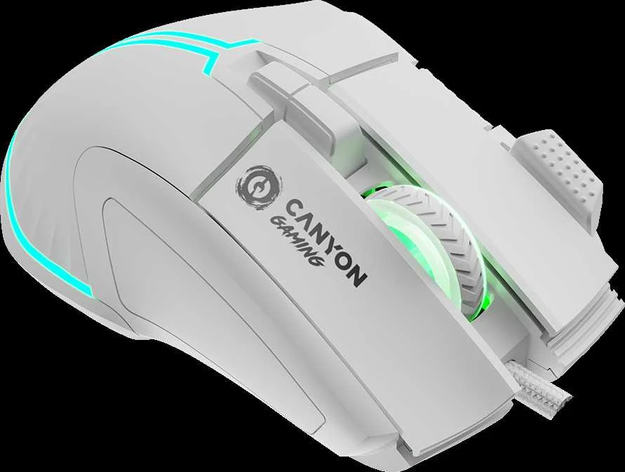 CANYON pelė Fortnax GM-636 RGB 9buttons su laidu Baltas