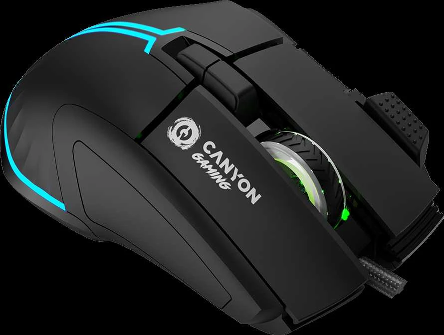 CANYON pelė Fortnax GM-636 RGB 9buttons su laidu Juodas