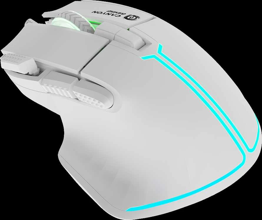 CANYON pelė Fortnax GM-636 RGB 9buttons su laidu Baltas