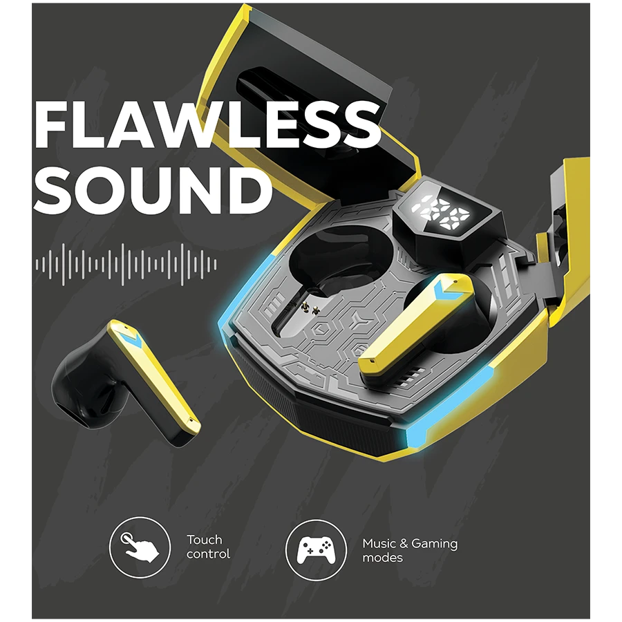 CANYON ausinės su mikrofonu Doublebee GTWS-2 Gaming Oranžinis