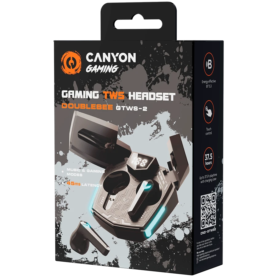 CANYON ausinės Doublebee GTWS-2 Gaming Juodas