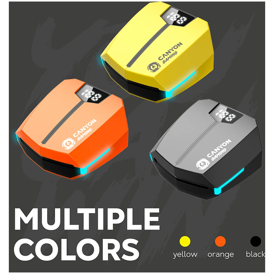 CANYON ausinės su mikrofonu Doublebee GTWS-2 Gaming Oranžinis
