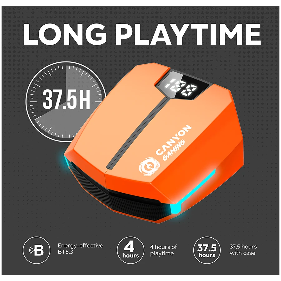 CANYON ausinės Doublebee GTWS-2 Gaming Juodas