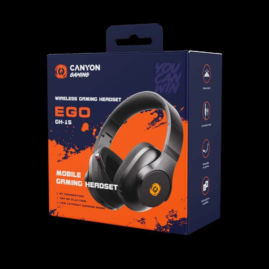 CANYON ausinės EGO GH-15 2in1 BT Baltas