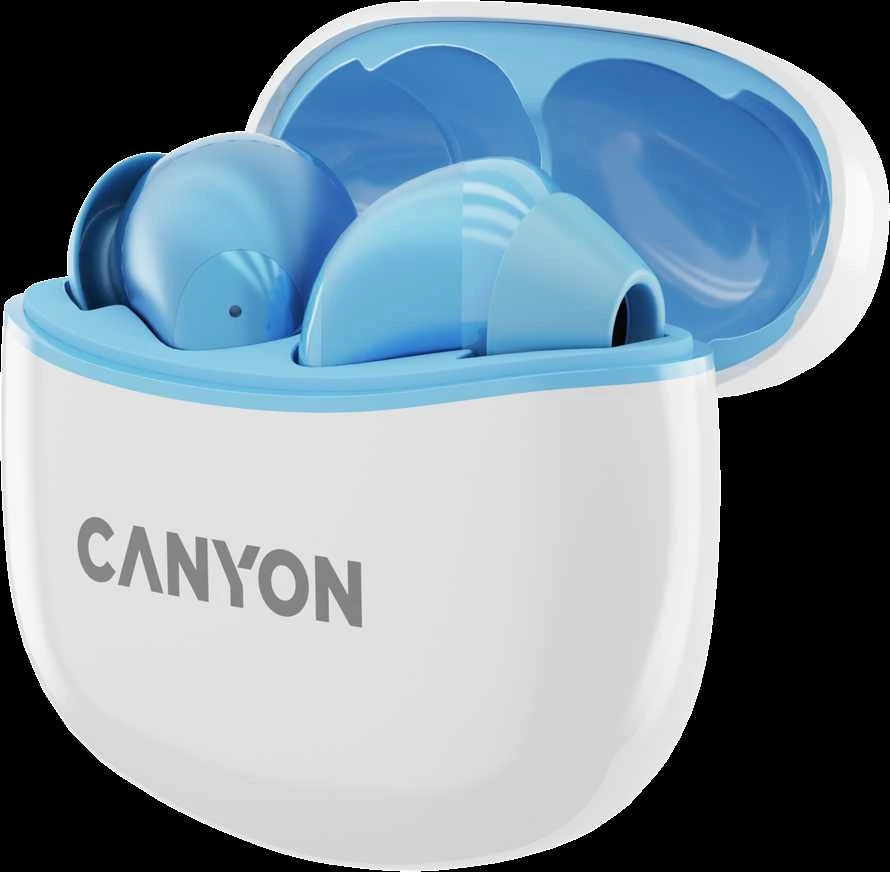 Canyon TWS-5 mėlynos ausinės atvirame dėkle