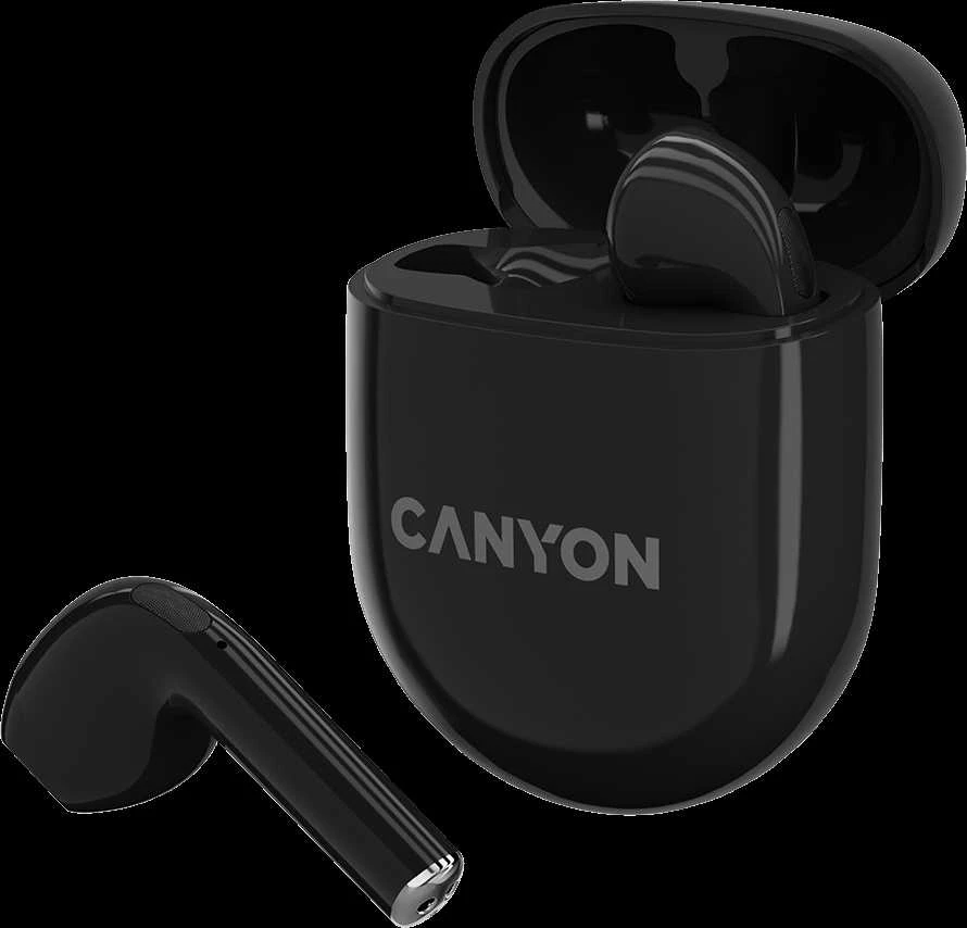 Belaidės žaidimų ausinės Canyon TWS-6, Juodos spalvos