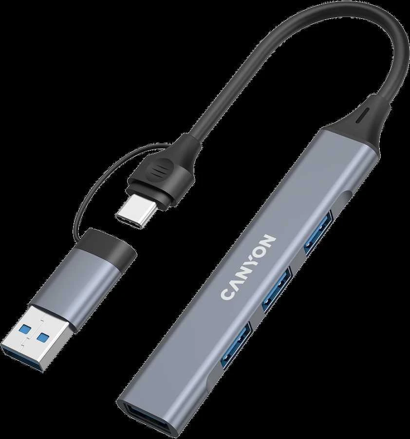 CANYON DS-02 šakotuvas su USB-A ir USB-C jungtimis