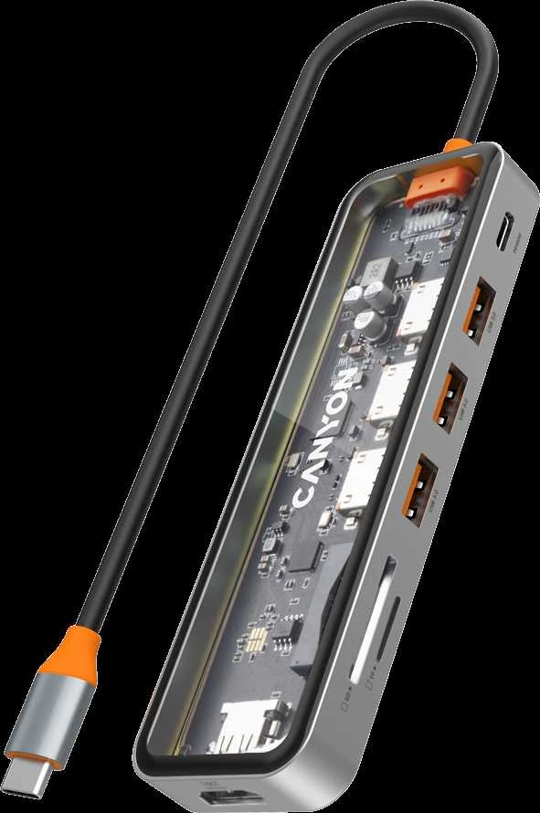 Canyon DS-13 USB-C šakotuvas su permatomu dangteliu