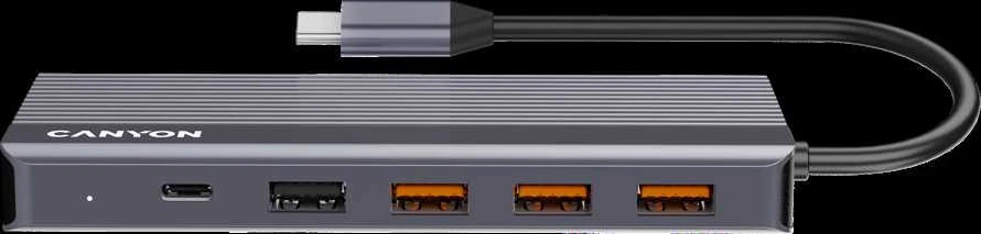 CANYON šakotuvas DS-16 13in1 4k USB-C pilkas