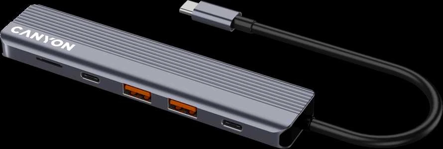 CANYON hub DS-17 6in1 4k USB-C Pilkas
