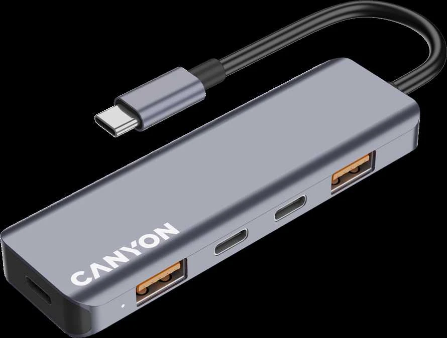 CANYON hub DS-18 5in1 USB-C Pilkas