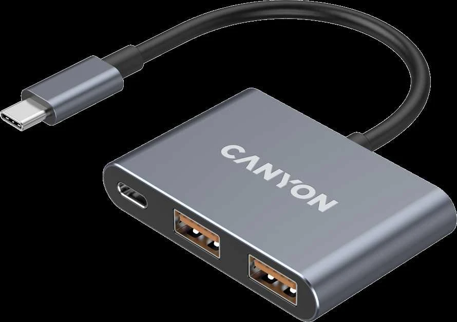 Canyon DS-3 USB-C šakotuvas su trimis jungtimis