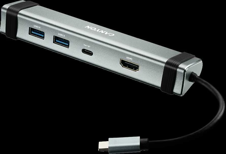 CANYON hub DS-3 4in1 USB-C Kosminė pilka
