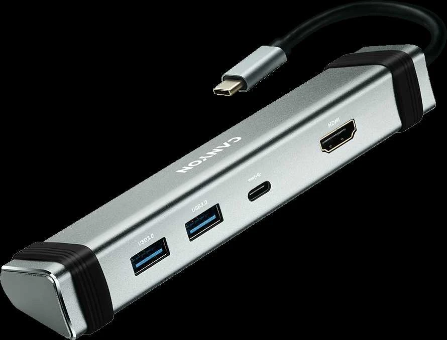 CANYON hub DS-3 4in1 USB-C Kosminė pilka