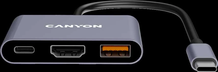 CANYON hub DS-4 3in1 USB-C Pilkas