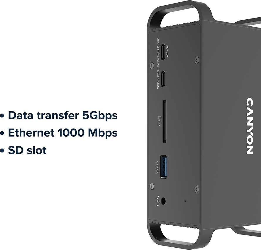 CANYON hub DS-95 14in1 USB-C Pilkas