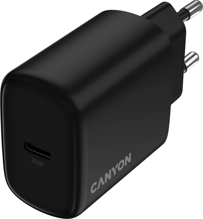 CANYON įkroviklis OnCharge 200 20W 1xPD EU Juodas
