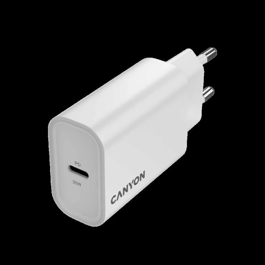 Canyon OnCharge 30CL baltas įkroviklis su USB-C jungtimi