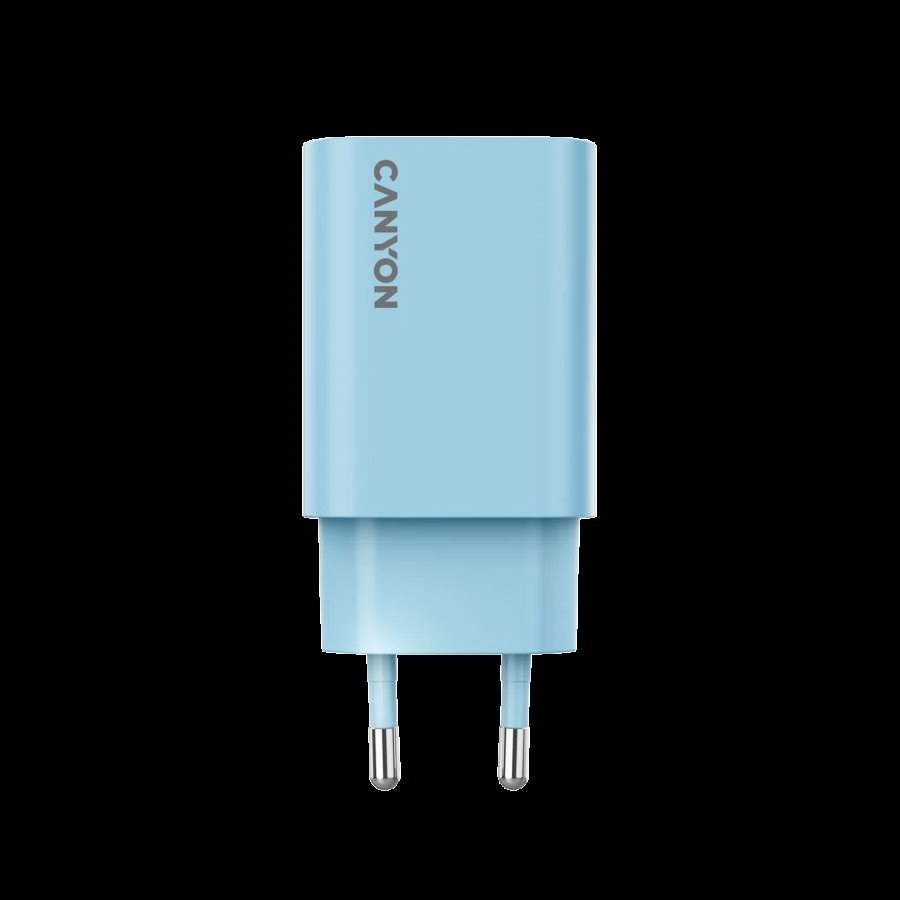 CANYON įkroviklis OnCharge 30CL, maksimali galia 30W, 1xPD, ES, šviesiai mėlynas