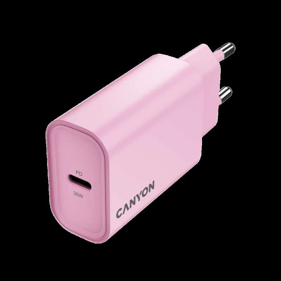 Rožinis Canyon OnCharge 30W įkroviklis su USB-C jungtimi