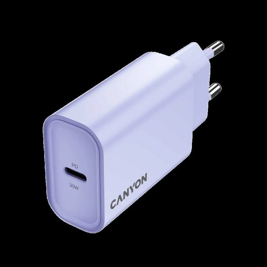 CANYON OnCharge 30CL violetinis USB-C įkroviklis