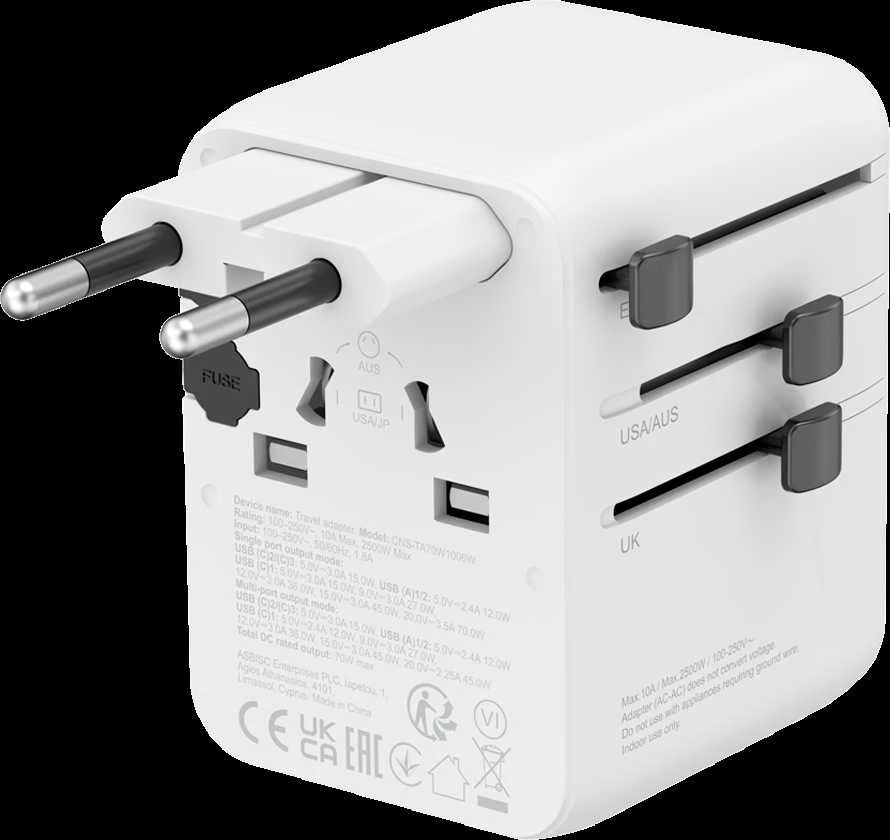 Canyon OnTour 70W kelioninis adapteris su EU kištukais