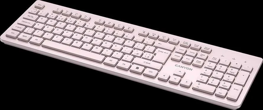 CANYON klaviatūra HKB-W01 JK/JAV AAA Wireless rusvai gelsvas